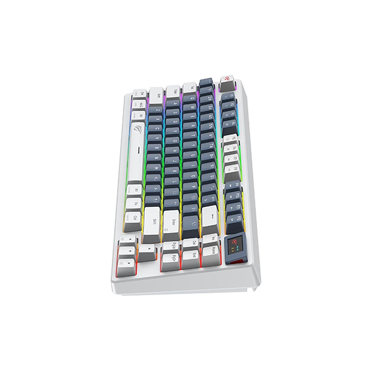 Havit Gamenote Kb884L Rgb Mekanik Türkçe Klavye 1.06inç Tft-lcd Ekran - Red Switch