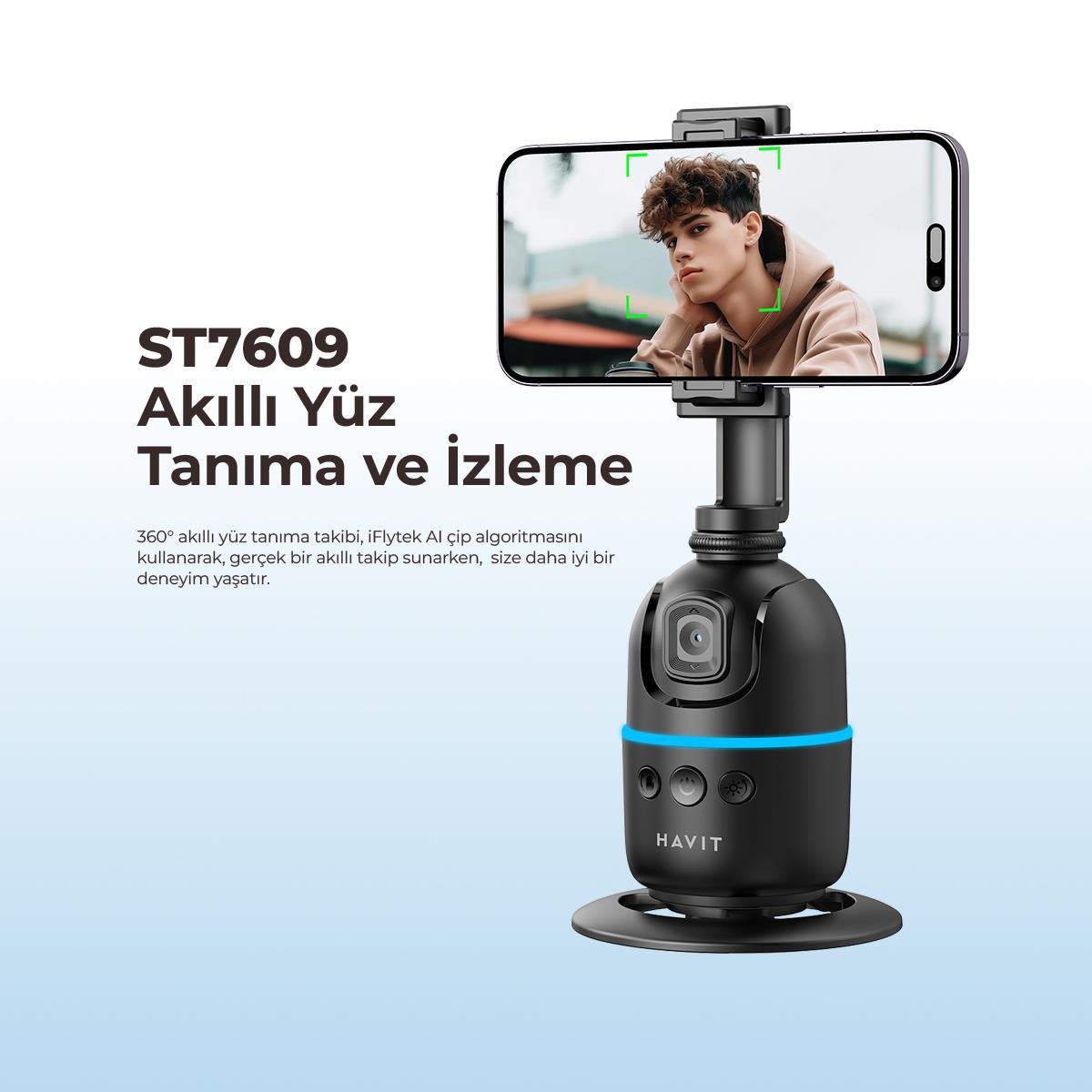 Havit ST7609 Otomatik Yüz Takip Sistemli Telefon Tutucu